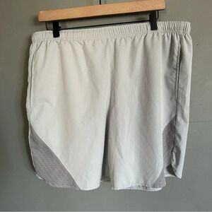 Reebok mens athletic‎ shorts light grey. Large